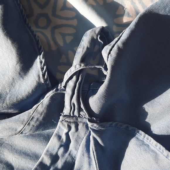 LOFT Blue Wrap Around Top - Picture 7 of 8